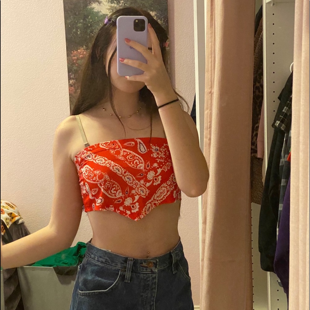 red bandana top